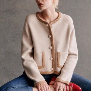 Sézane Auguste Jacket in Vanille Biscuit